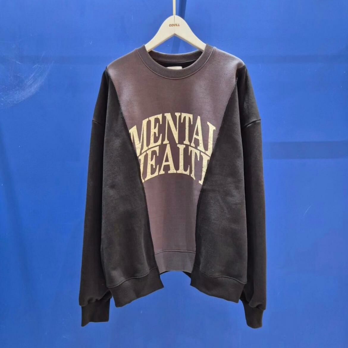 拼色英文字衛衣 COVILL-083T