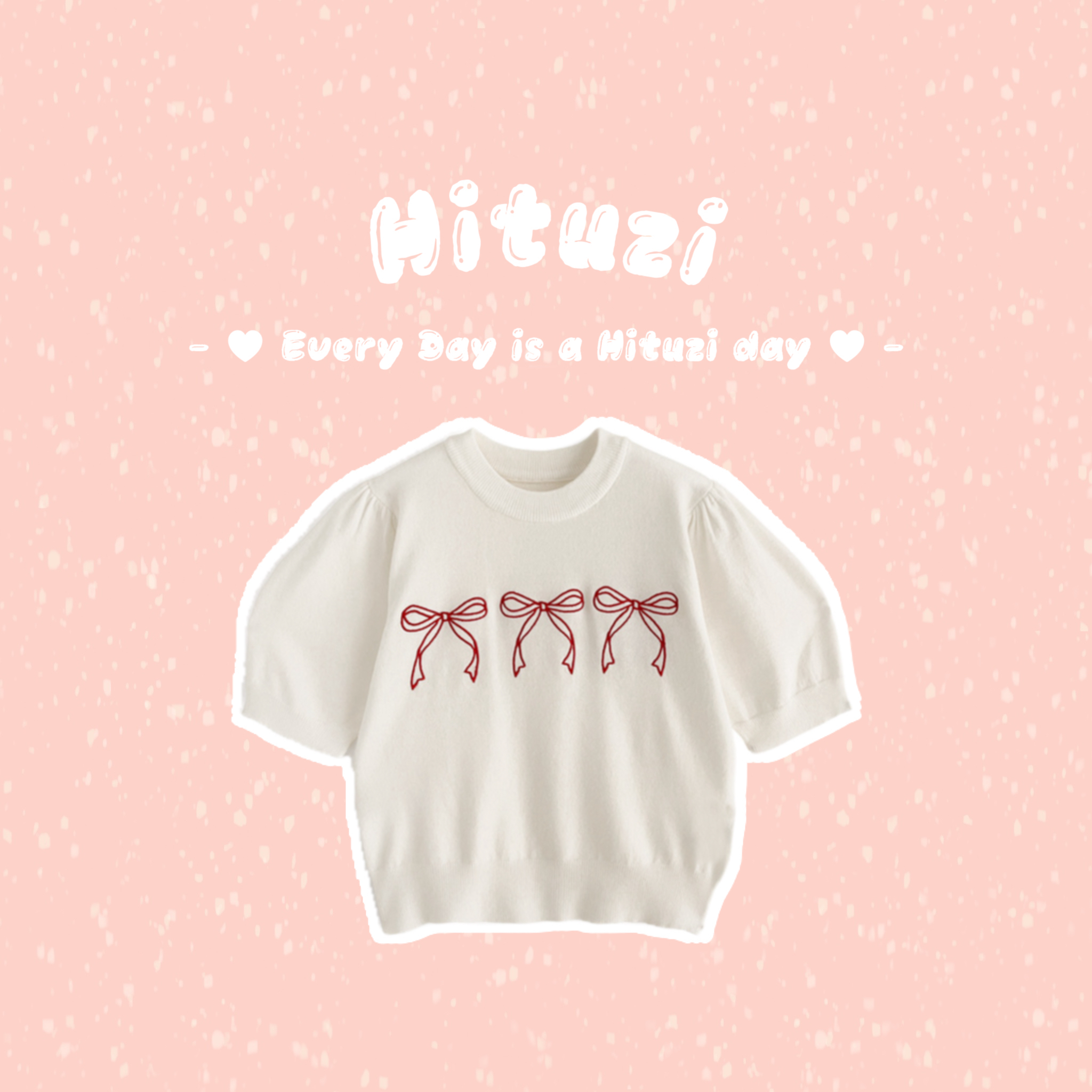 蝴蝶結刺繡上衣