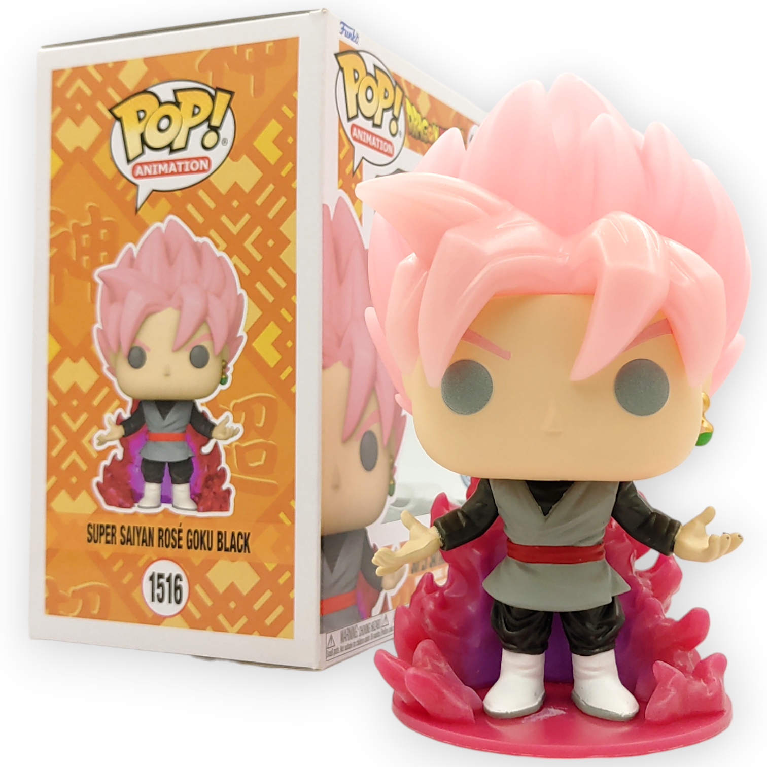 FUNKO POP<龍珠超>玫紅黑悟空-覺醒(夜光版)-No.1516