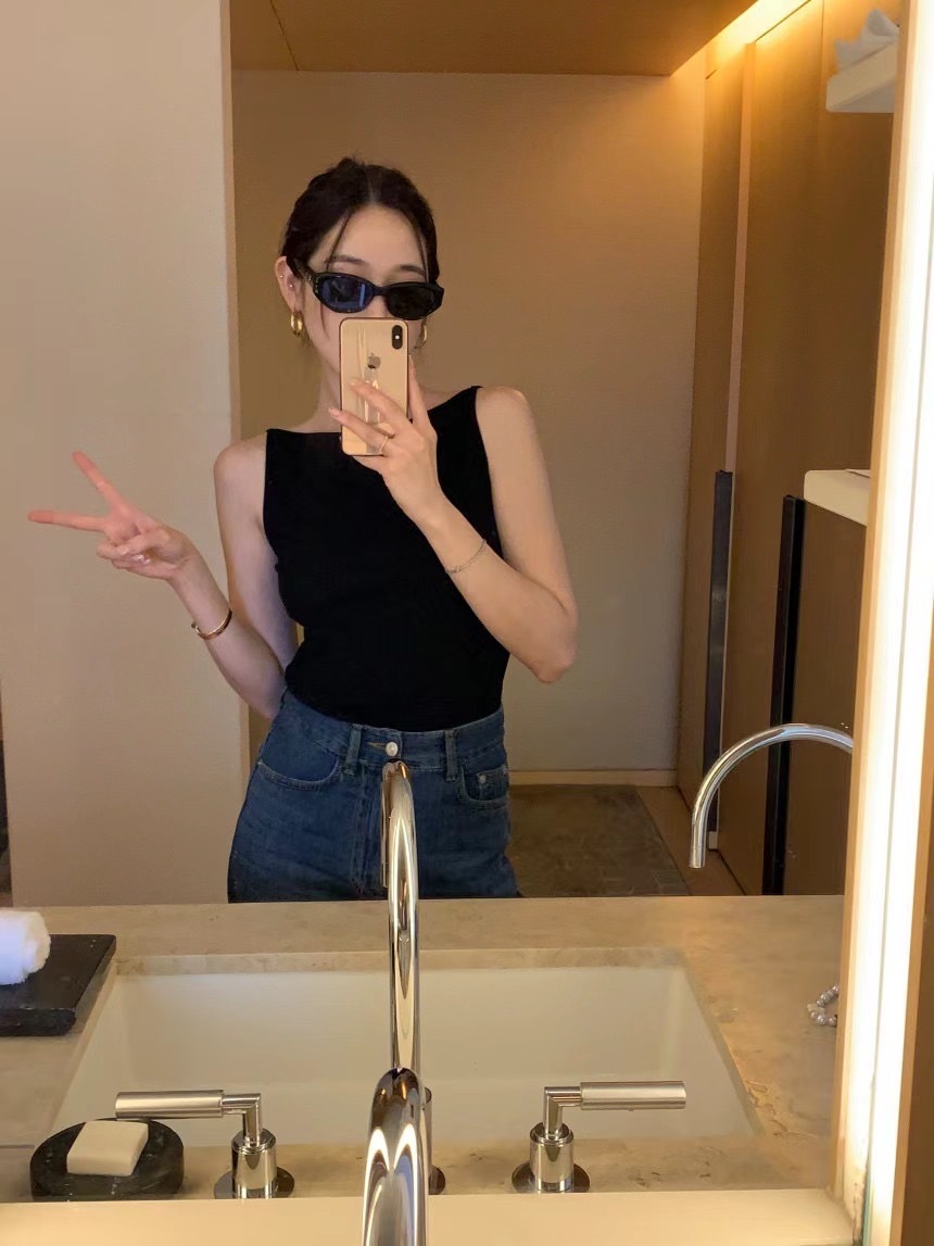 正韓前後不對稱細肩背心(6色)