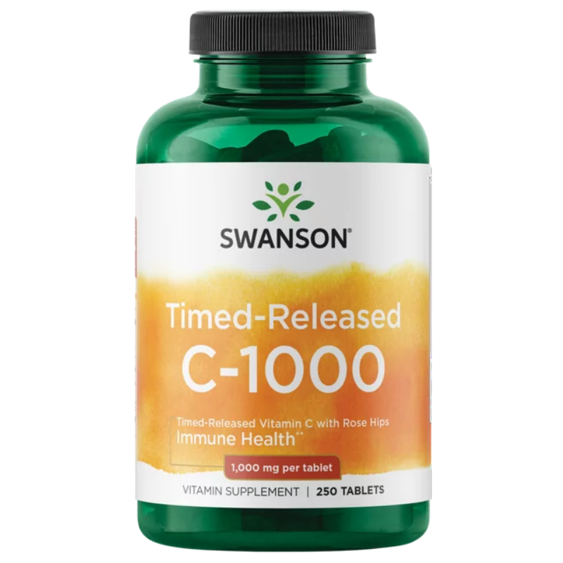 【Swanson】vitamin C 維他命C 長效型 添加玫瑰果 1000mg 250錠
