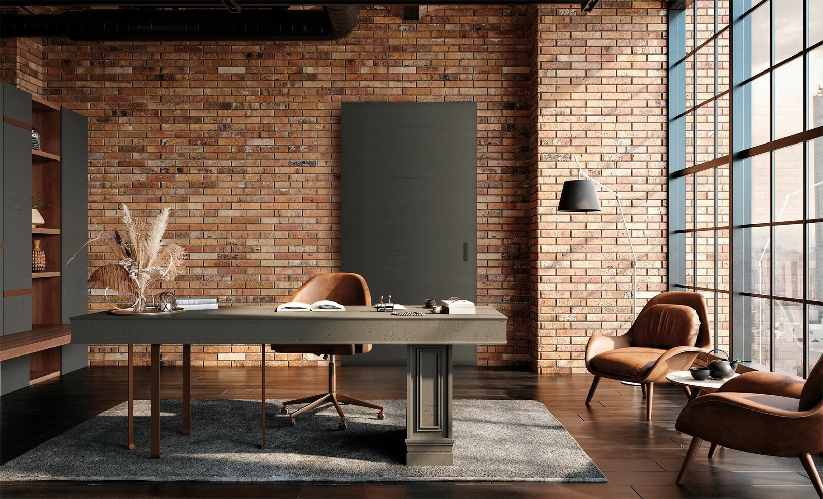 Terno Magic2 無地軌 吊趟門 系統 幽靈門 辦公室應用