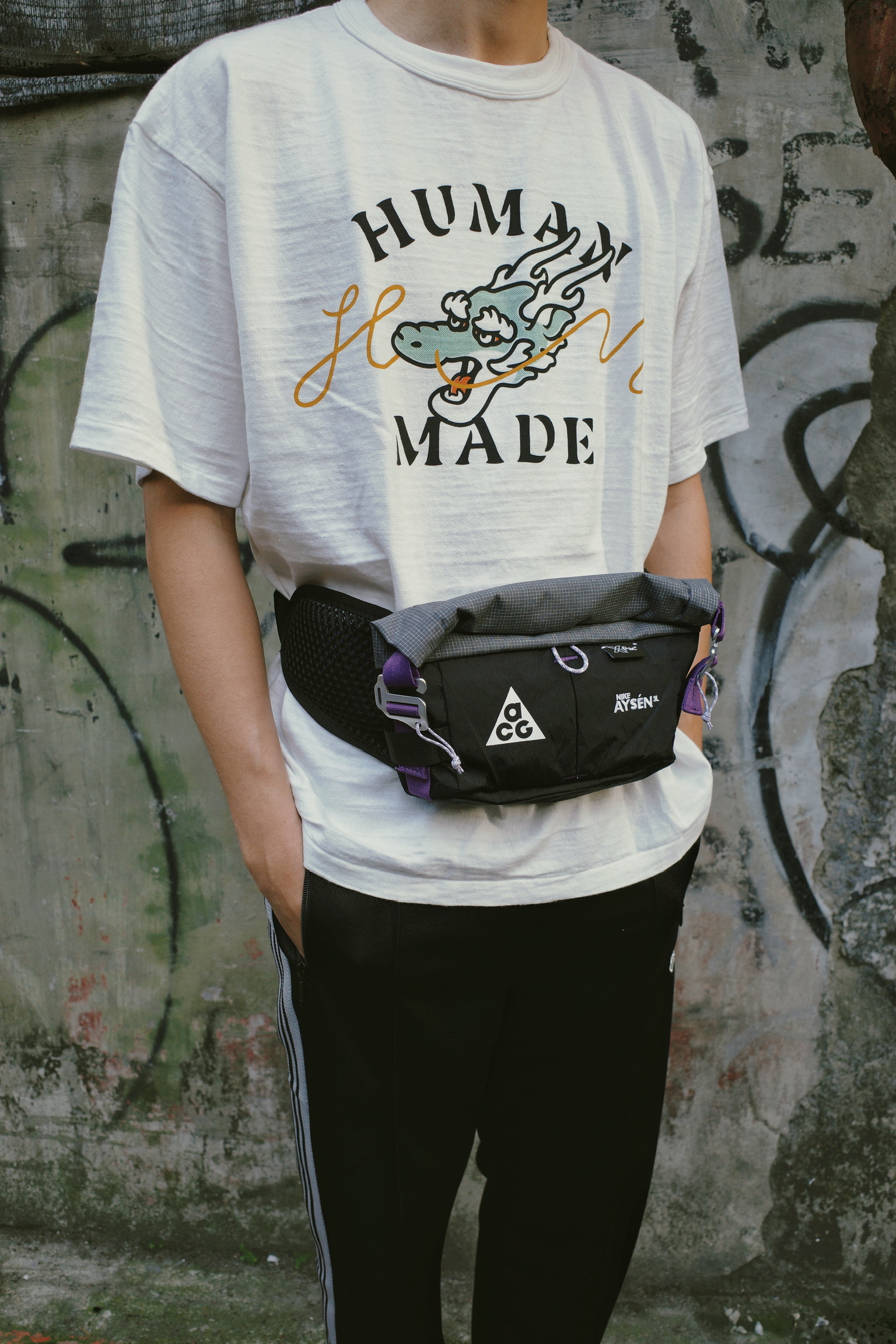 <快速出貨> NIKE ACG  Aysén 多功能 斜揹腰包 黑灰