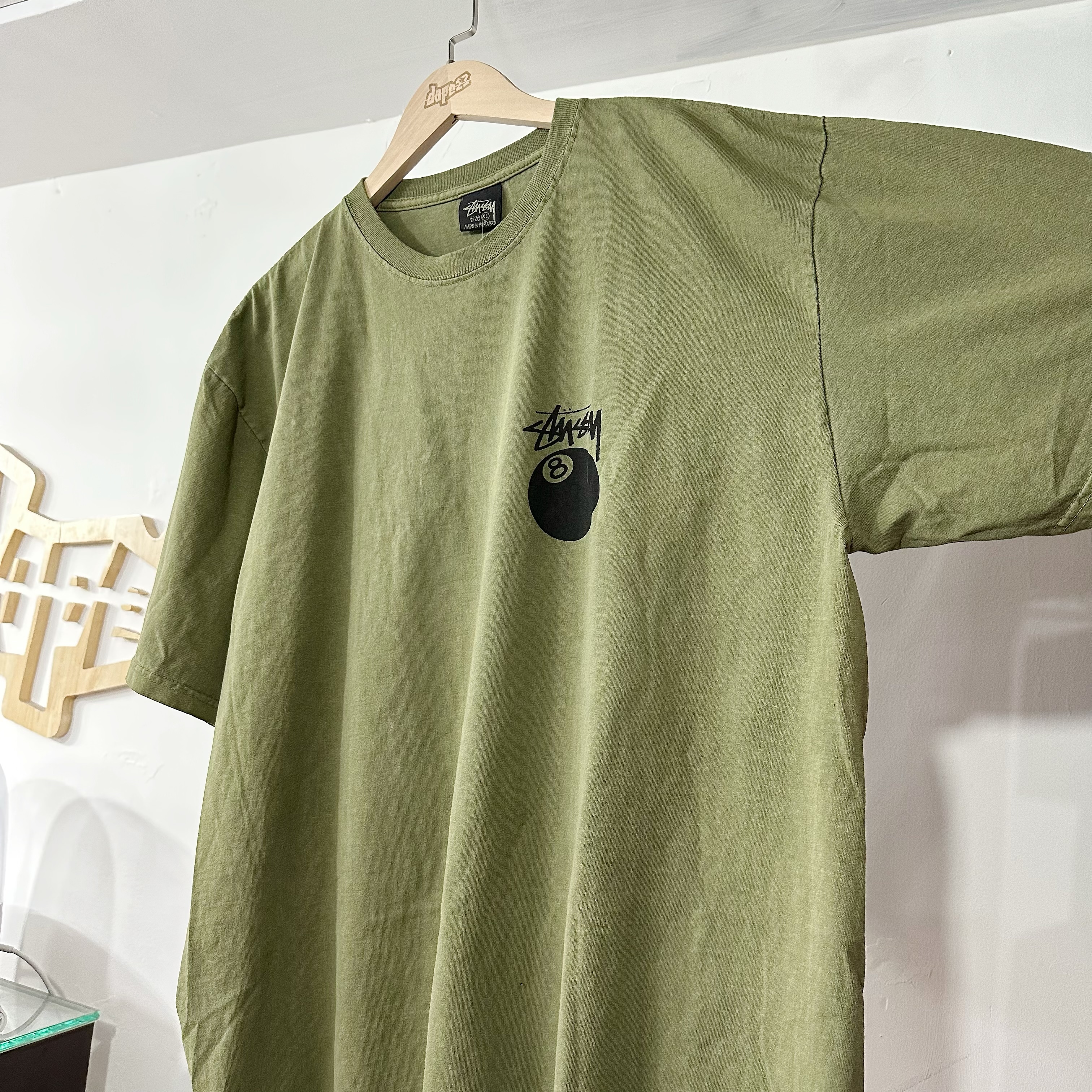 STUSSY SS24 8 BALL TEE PIGMENT DYED 🎱 Olive