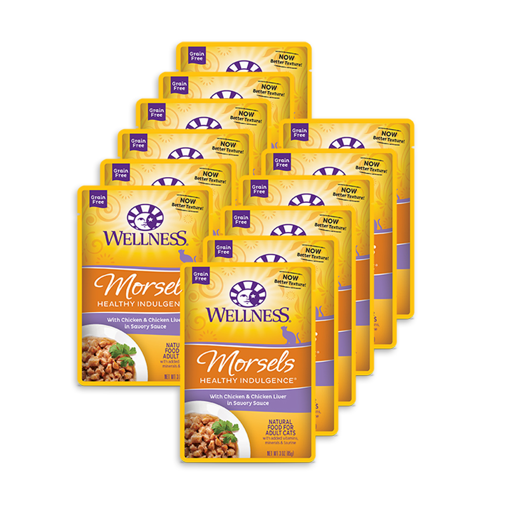 WELLNESS Complete Health 全方位鮮肉主食餐食包-肉塊(雞肉+雞肝) (12包/箱)