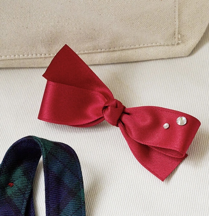 Preppy 學院風-配件 髮夾 髮飾 髮夾 -單紅帶鑽-It’s sunny outside