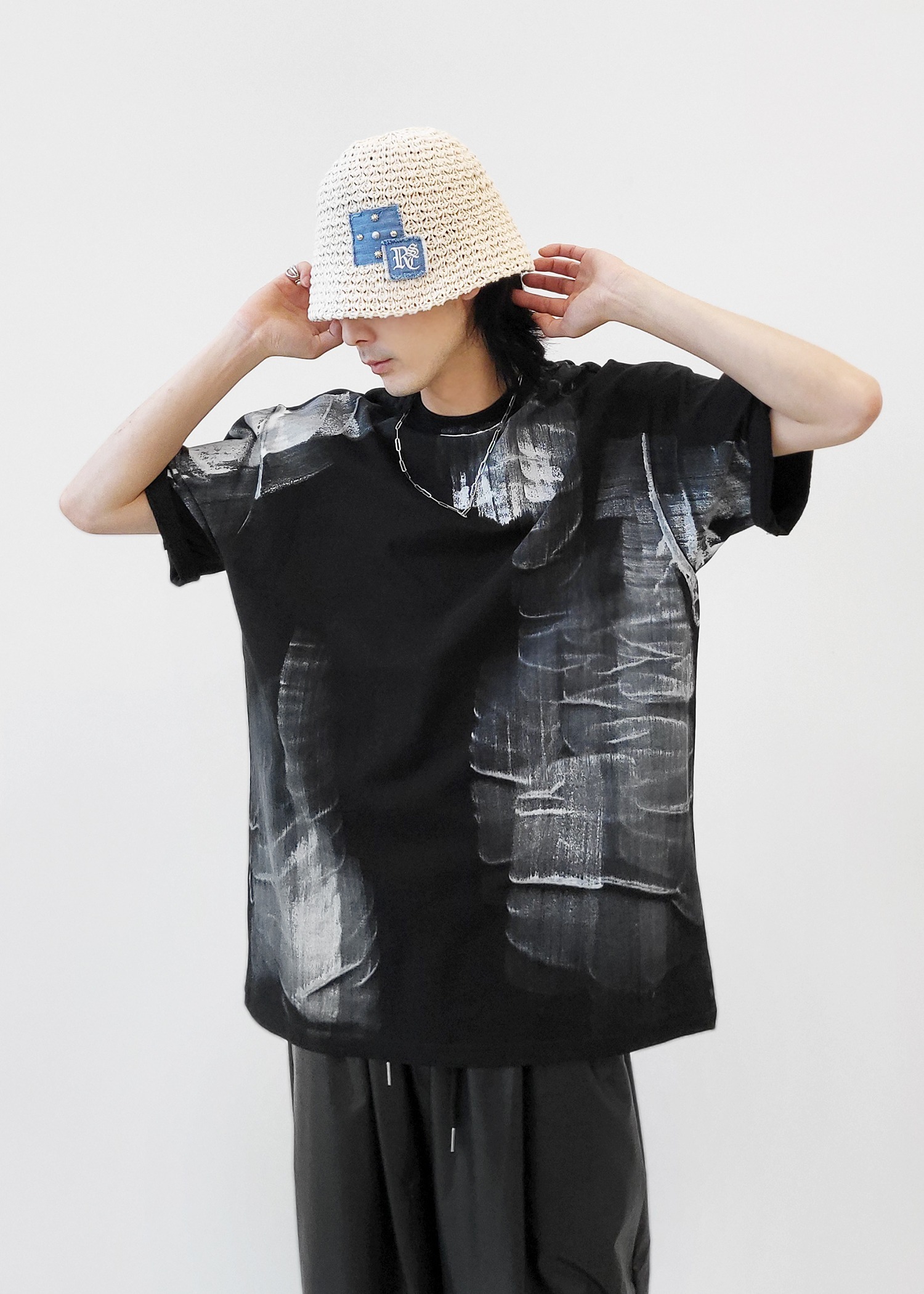 復古塗色短袖T恤