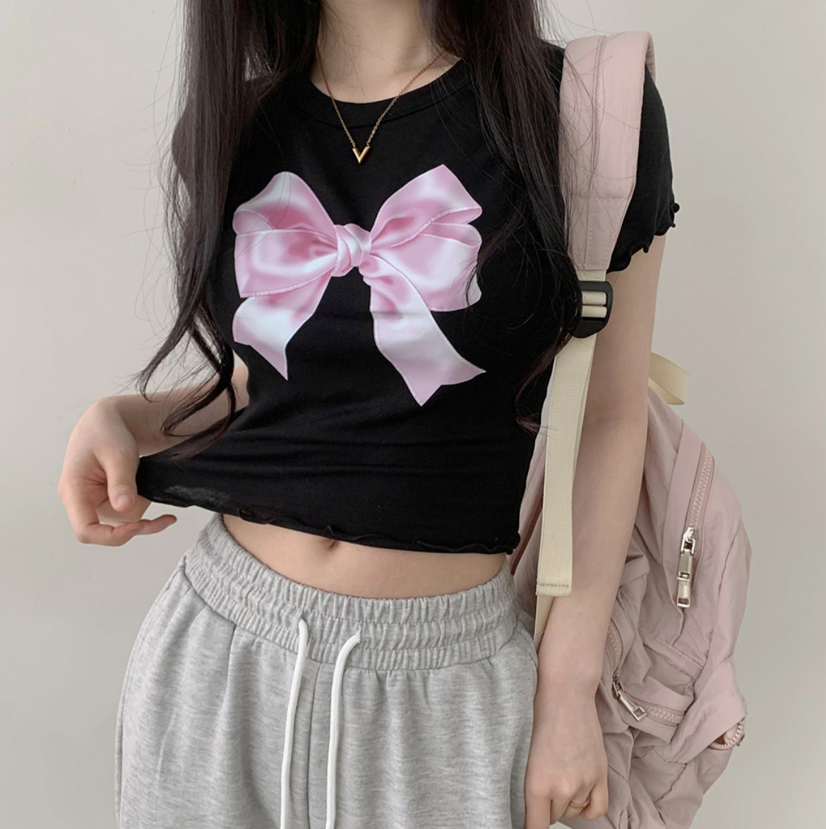 KR RIBBON RUFFLE CROP (3 COLORS)