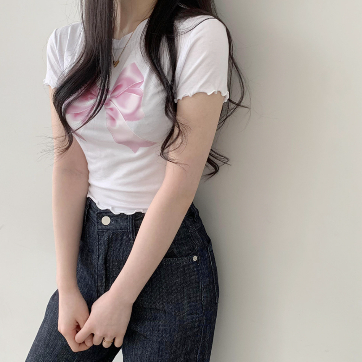 KR RIBBON RUFFLE CROP (3 COLORS)