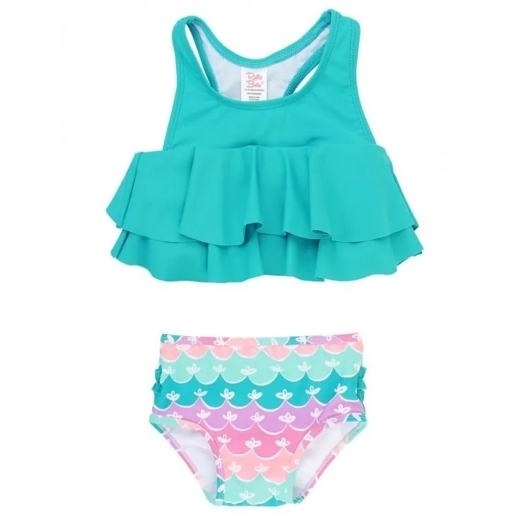 美國Ruffle Butts-「美人魚/火焰鳥/海草佩斯利/玫瑰 荷葉邊比基尼」 抗UV