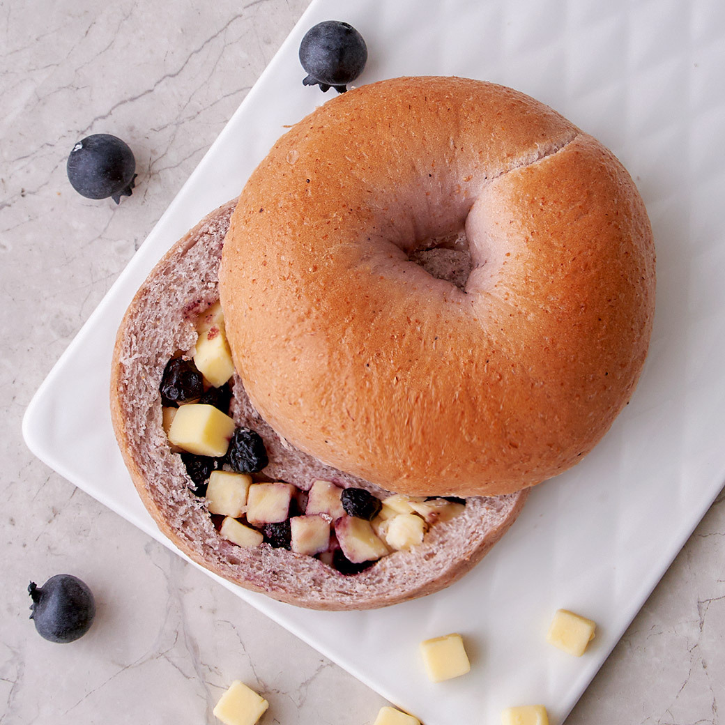 藍莓優格丁減醣貝果3入