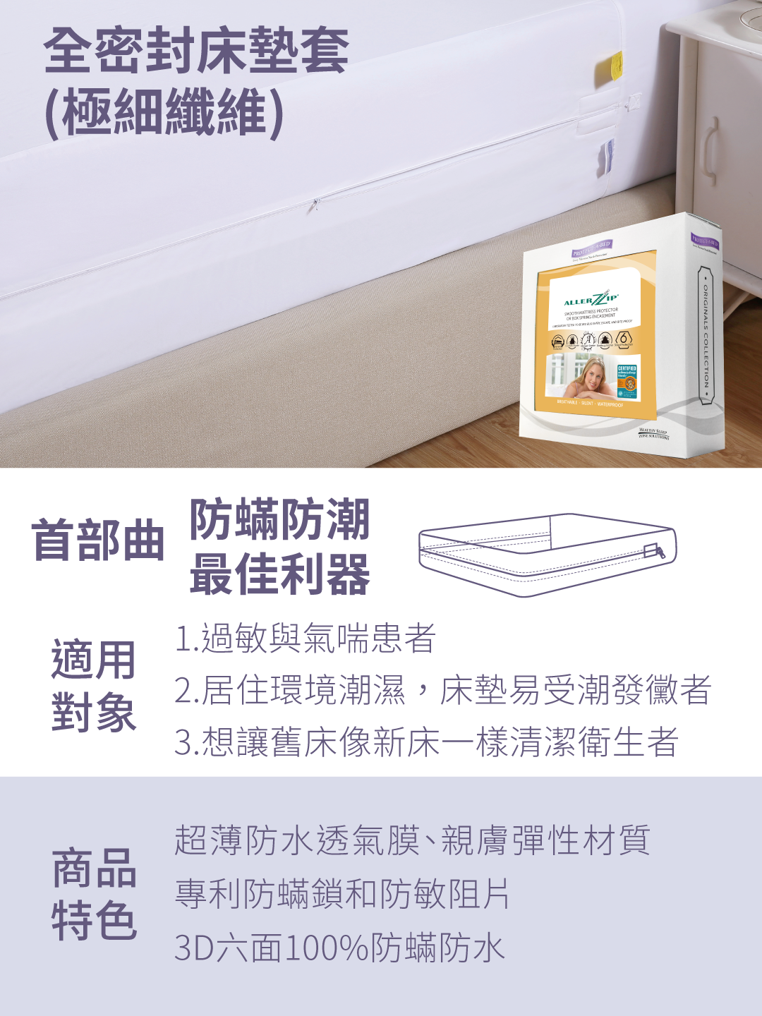 寢之堡全密封床墊套介紹