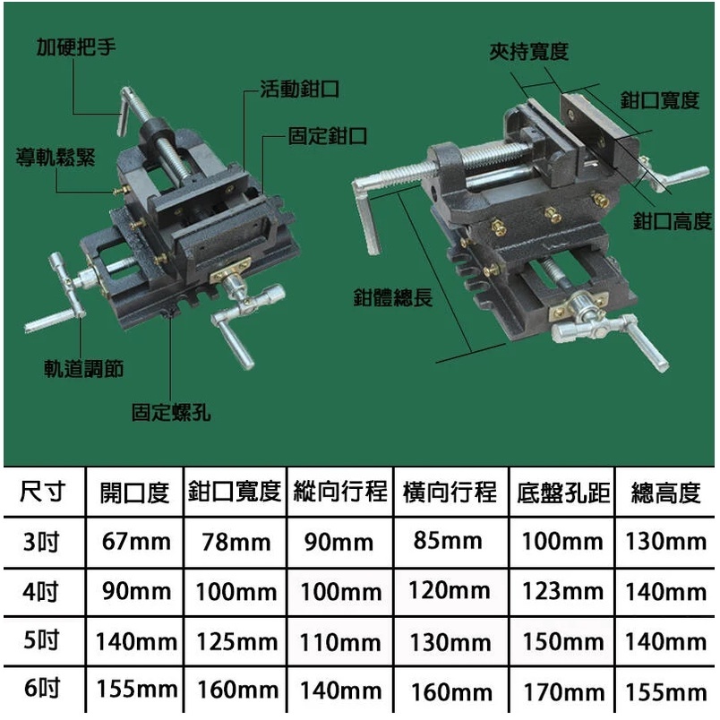 附發票｜AS十字虎鉗｜十字平口鉗 十字萬力 精密十字鉗 重型臺鉗 經久耐用 夾鉗 夾具固定 鑽床夾鉗