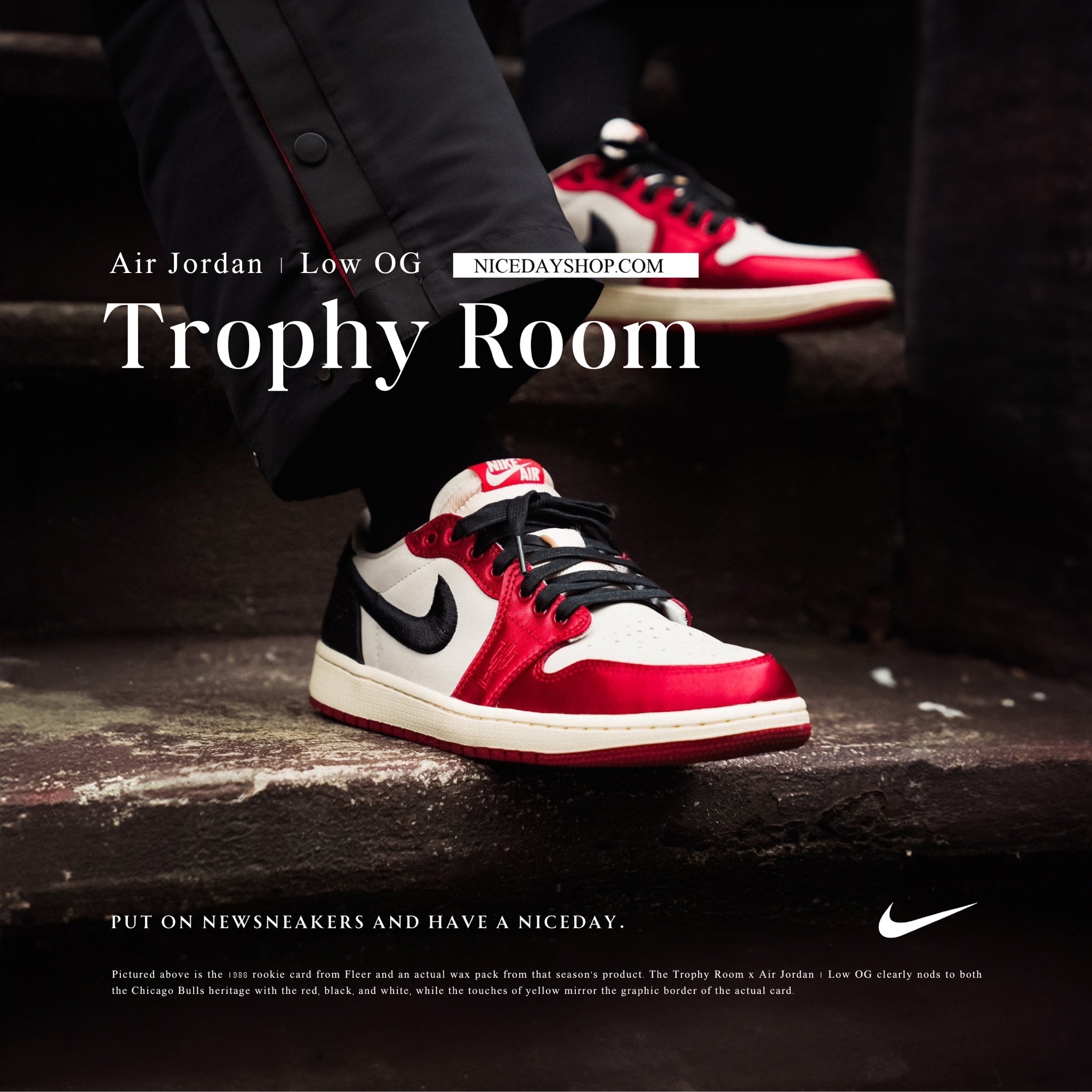 NICEDAY 代購 Trophy Room X Air Jordan 1  OG Rookie Card 喬丹之子 聯名款 芝加哥 男女尺寸 FN0432-100