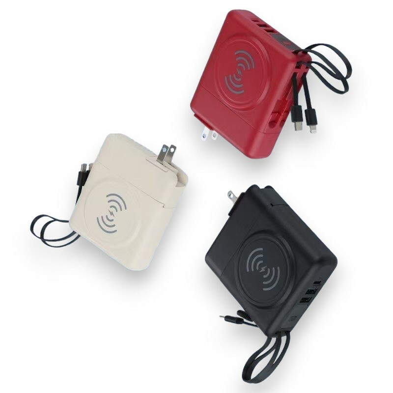 K08無敵萬能器【十合一插頭可分快充行動電源】（附2條充電線）22.5W 10000mAh大電量行動電源＋15W磁吸無線充電＋手錶充電器＋手機支架多孔快充頭