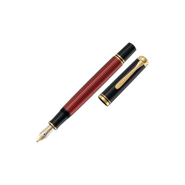 PELIKAN百利金 M600鋼筆F尖-黑紅色