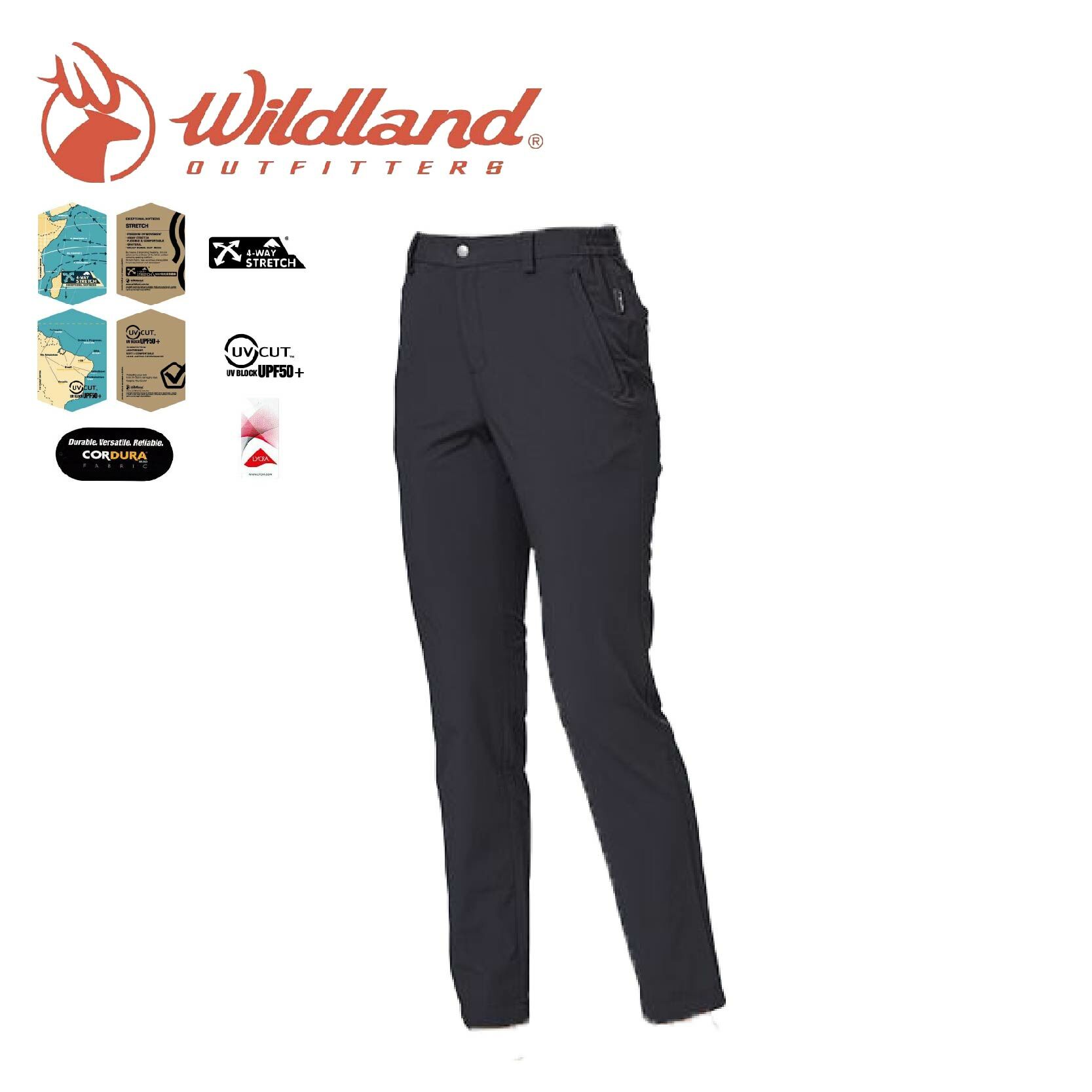 Wildland 荒野 女CORDURA涼感耐磨合身褲(2色) 抗紫外線/彈性褲/登山/旅遊/日常/出國/戶外 21W21311
