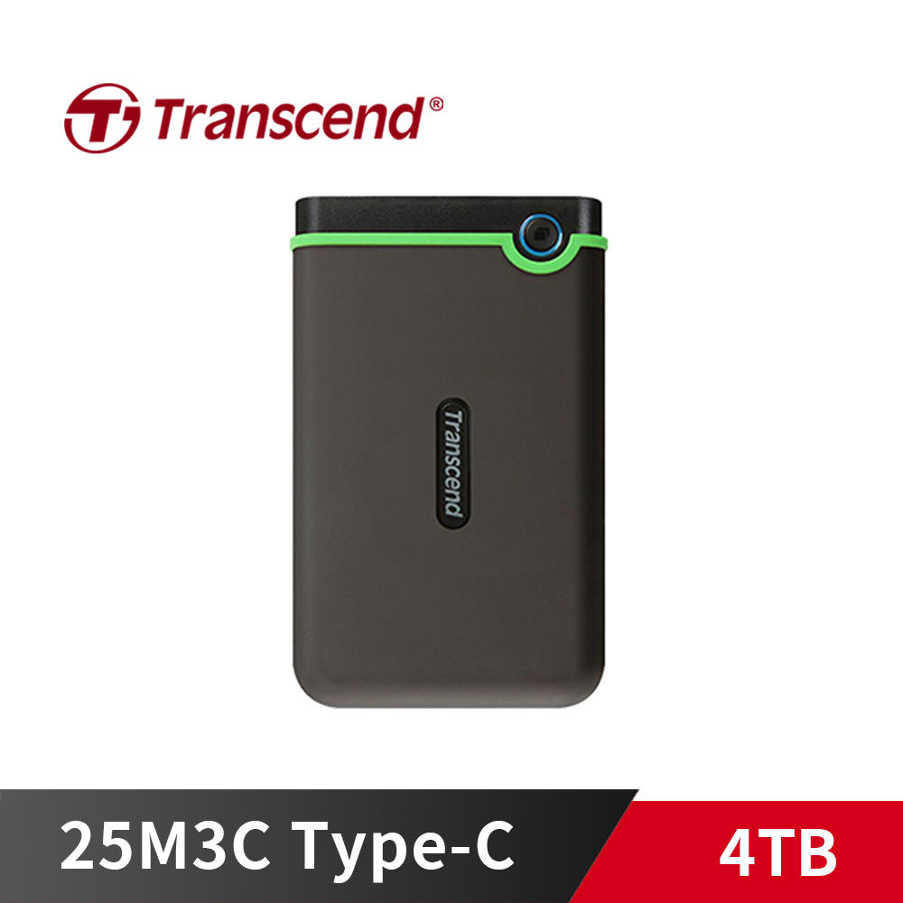 《限量》創見 4T 25M3C 軍規防震 USB/Type-C 2.5吋 行動硬碟 SJ25M3C