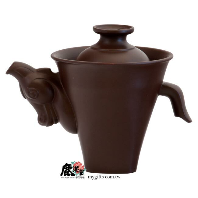 鹿港窯禮品館│意象紫砂茶壺【馬上賺錢(太極)】