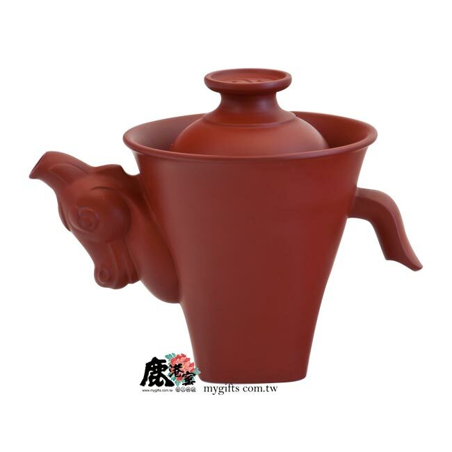 鹿港窯禮品館│意象紫砂茶壺【馬上賺錢(太極)】