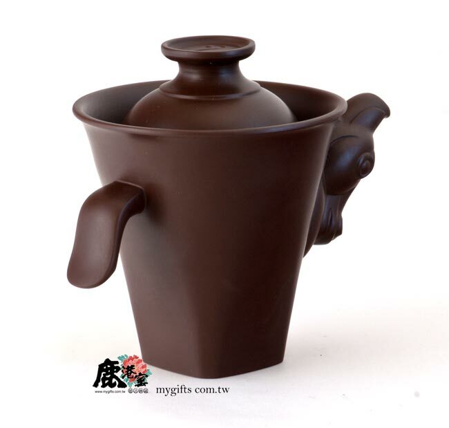 鹿港窯禮品館│意象紫砂茶壺【馬上賺錢(太極)】