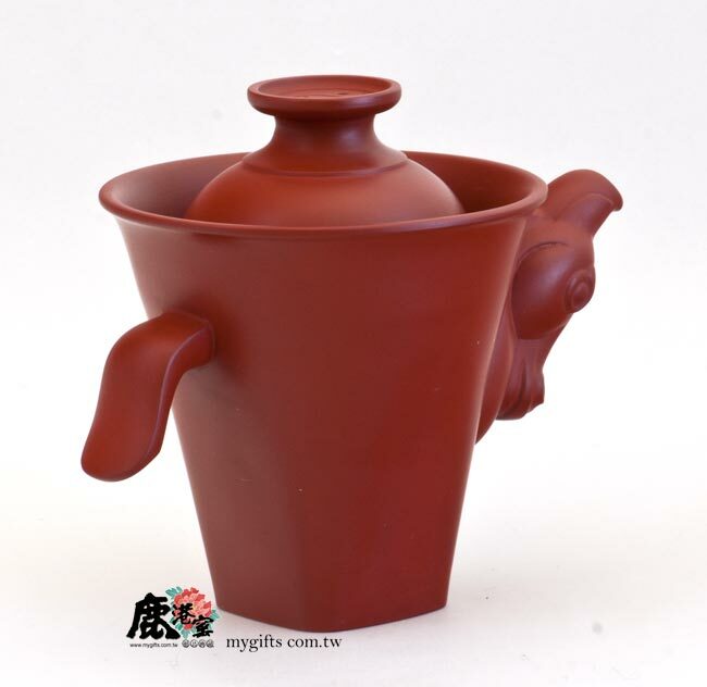 鹿港窯禮品館│意象紫砂茶壺【馬上賺錢(太極)】