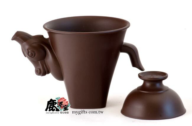 鹿港窯禮品館│意象紫砂茶壺【馬上賺錢(太極)】