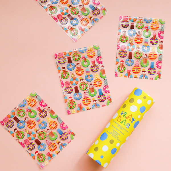 PLAY BAG Sundae Wonderland 冰淇淋甜甜圈魔鬼氈抗菌環保袋(迷你型/10入)