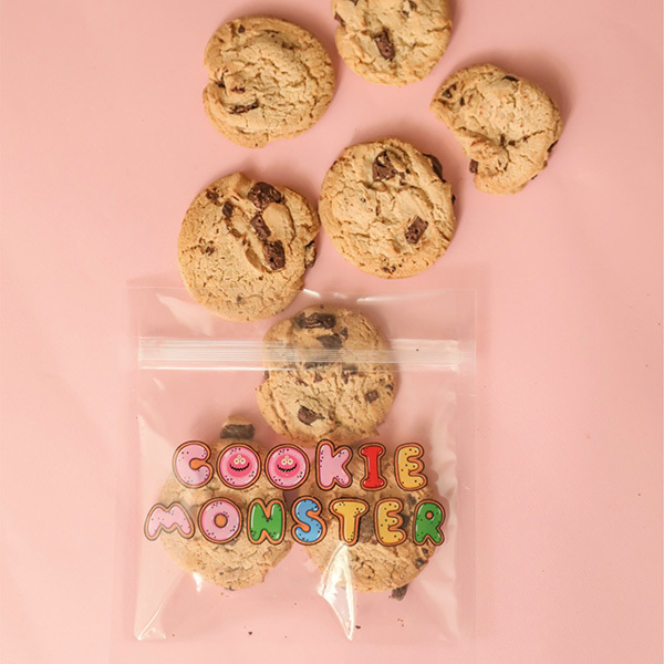 PLAY BAG Cookie Monster 魔鬼氈抗菌環保袋(小型/10入)