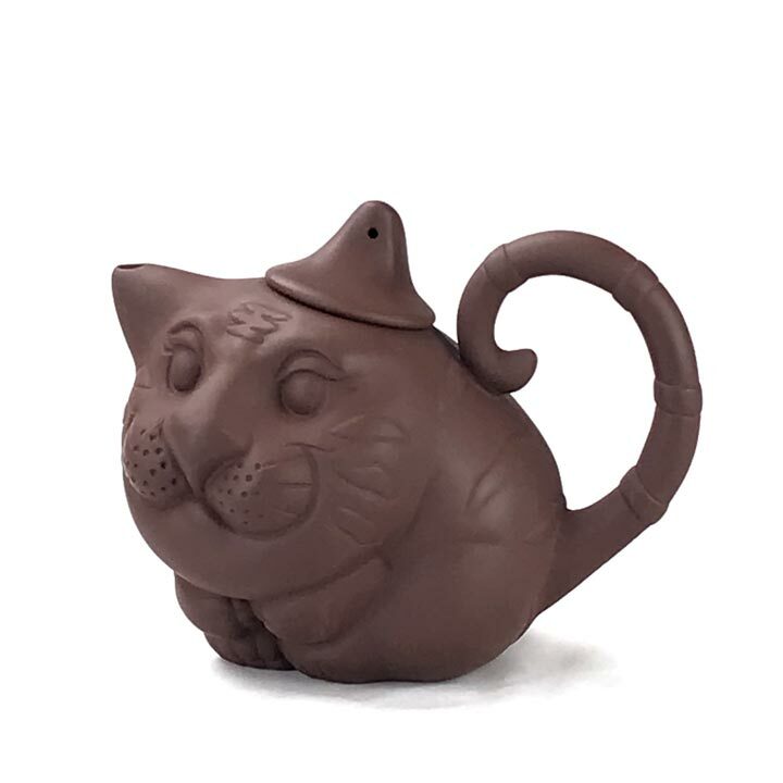 鹿港窯禮品館│意象十二生肖-招財虎 紫砂泥