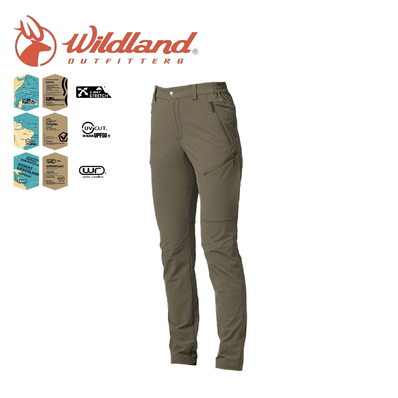 Wildland 荒野 女CORDURA涼感耐磨山旅褲  防潑水/彈性褲/登山/旅遊/日常/出國/戶外 21W21313