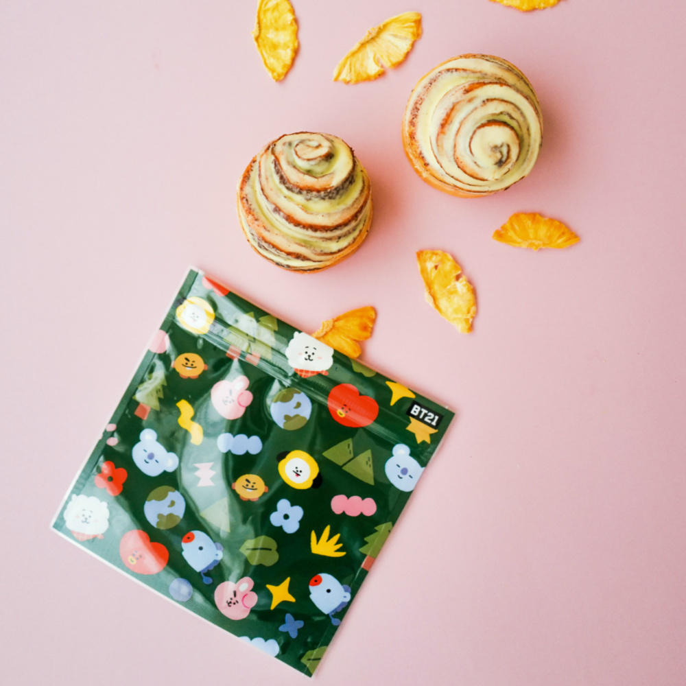 PLAY BAG BT21 守護地球抗菌魔鬼氈夾鏈袋(小型/10入)