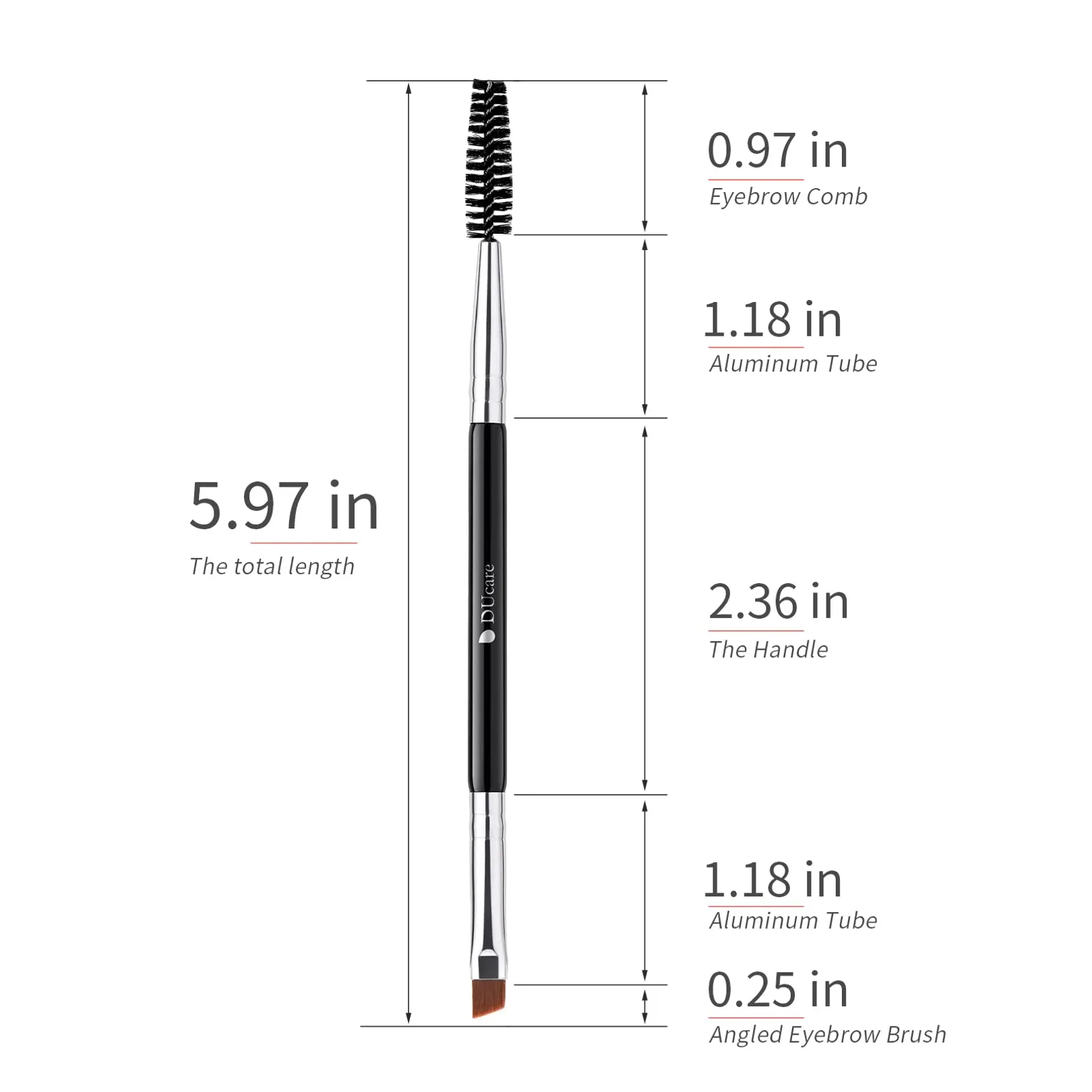 DUcare - Dual ended eyebrow brush (eyebrow brush/spoolie)
