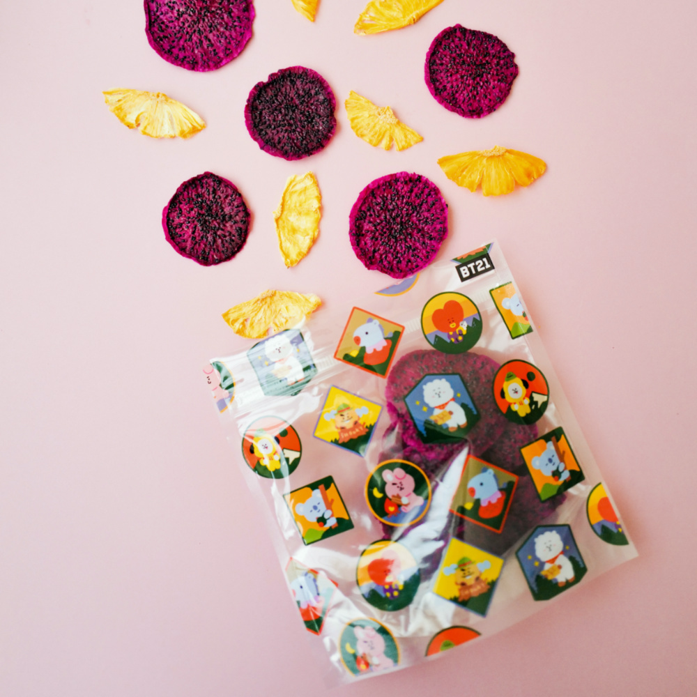 PLAY BAG BT21 環保徽章抗菌魔鬼氈夾鏈袋(小型/10入)