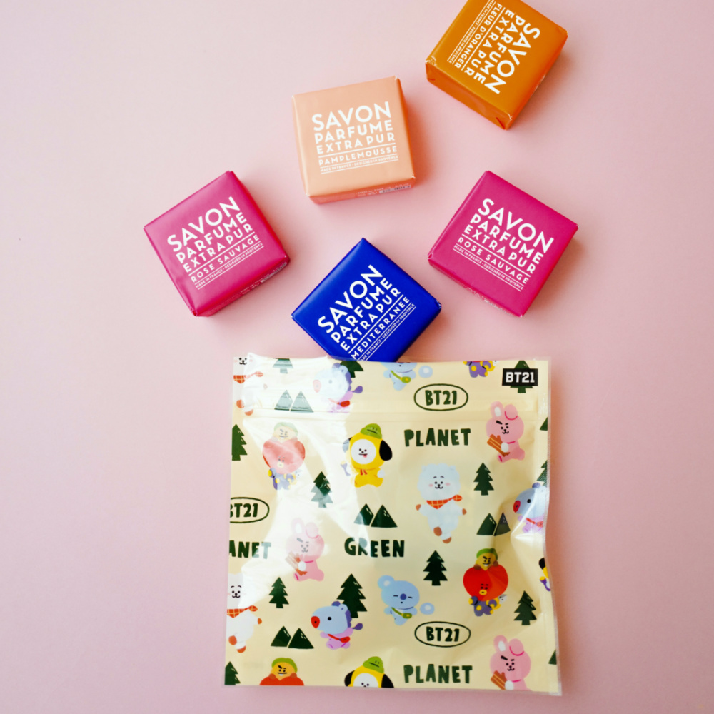 PLAY BAG BT21 營地生活抗菌魔鬼氈夾鏈袋(小型/10入)