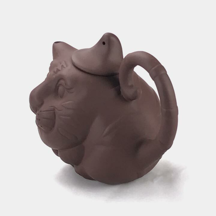 鹿港窯禮品館│意象十二生肖-招財虎 紫砂泥