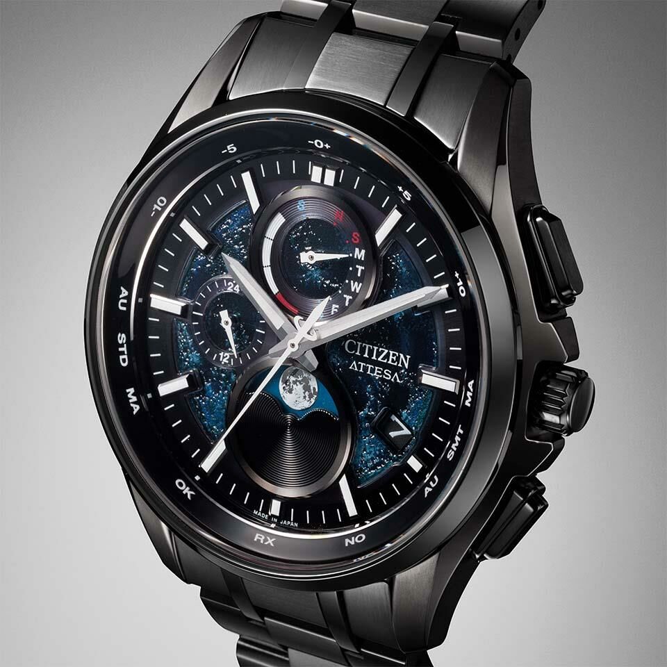 CITIZEN WATCH ATTESA BY1008-67L Direct Flight Moon Phase HAKUTO-R 超級鈦金屬TM 世界時間 萬年曆 電波時計 手錶 限量版