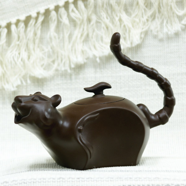 鹿港窯禮品館│意象十二生肖【招財福虎】升官封侯 紫砂泥