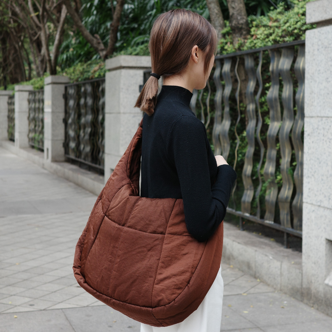 Puffer Carryall - 磚紅棕