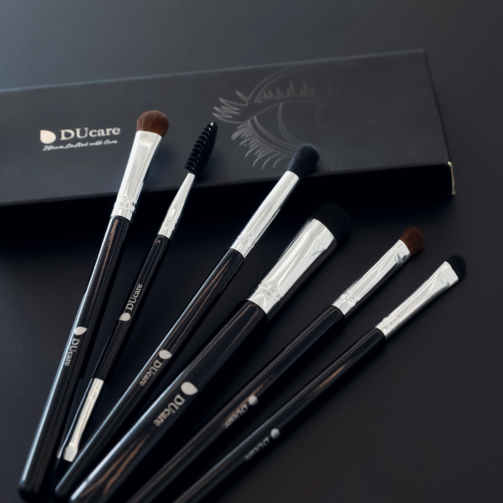 [6 pcs] Eye makup brush set (Black) DF0601