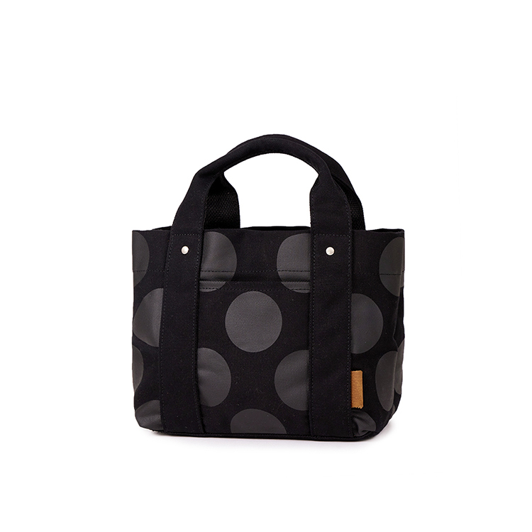 日本同步多隔層厚磅圓點帆布托特包 KIMIKO