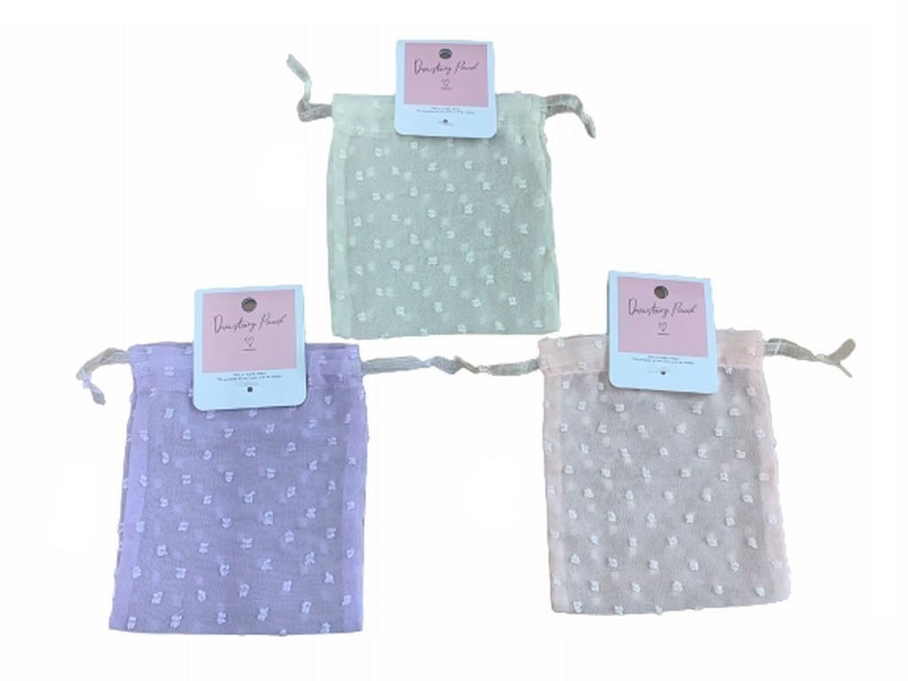 束口袋/圓點 15x13x0.8cm