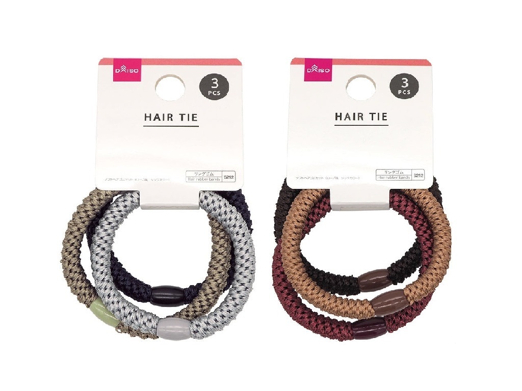 繩狀髮圈/時尚色系 3入