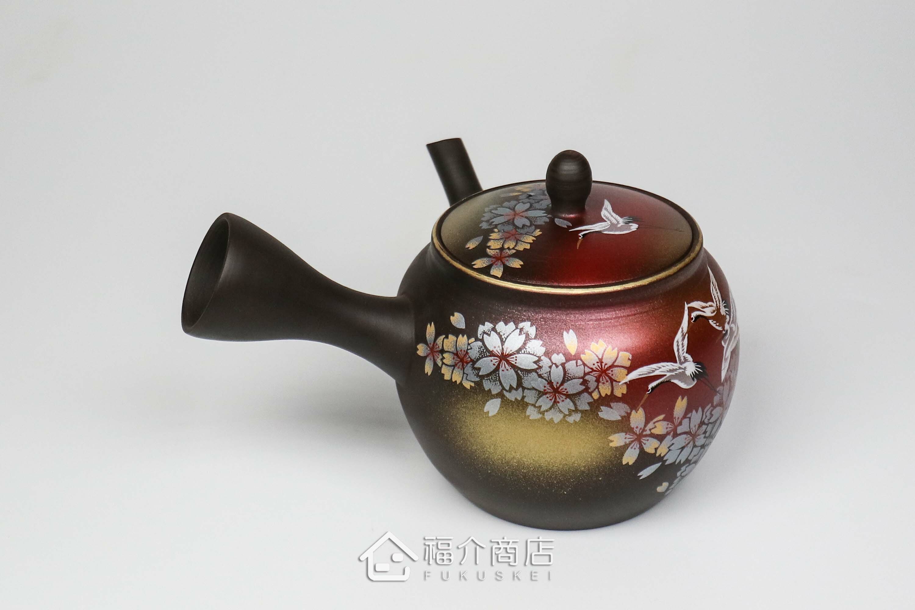 泡茶用的300ml櫻鶴造型陶壺