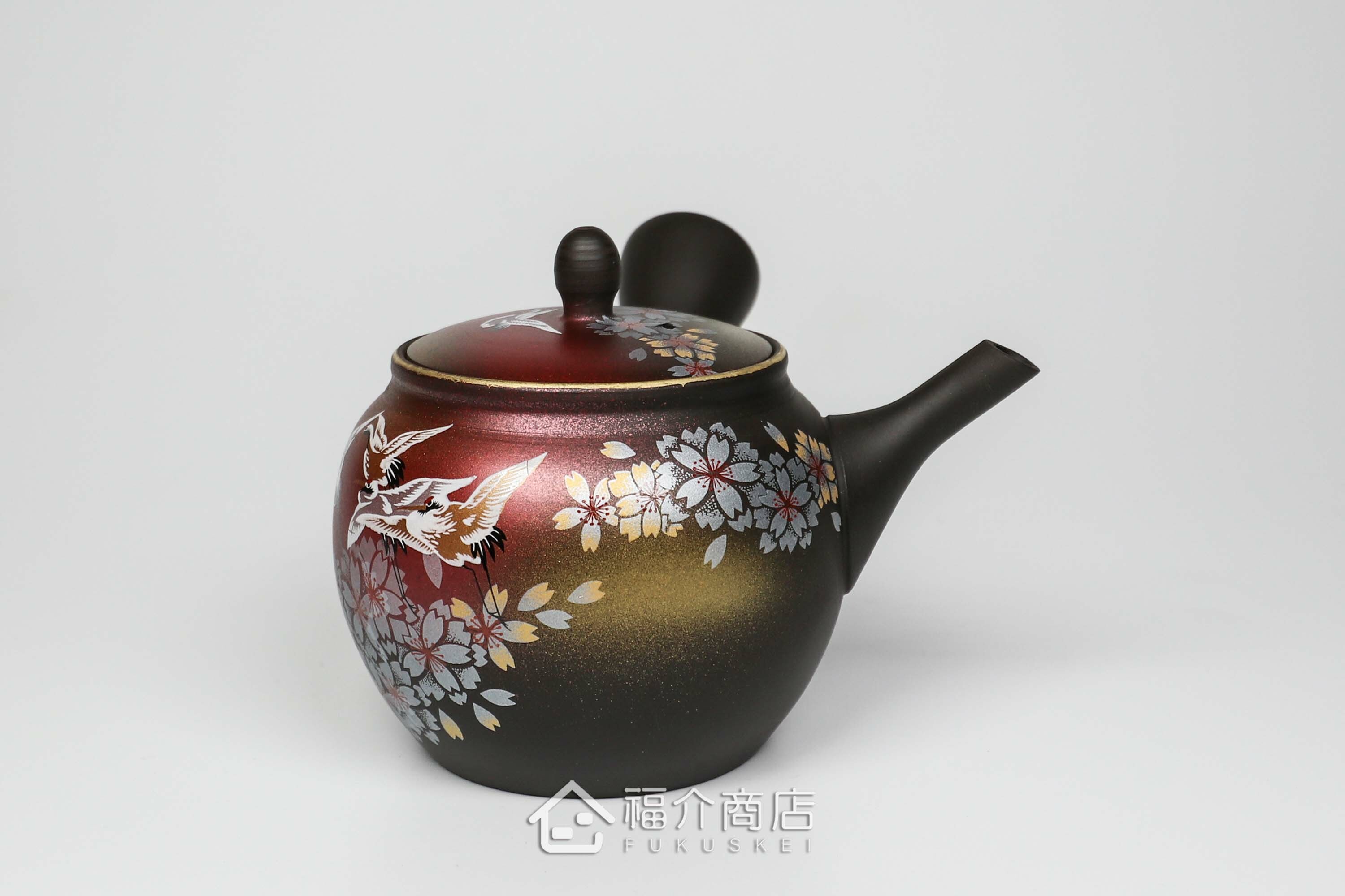 泡茶用的300ml櫻鶴造型陶壺