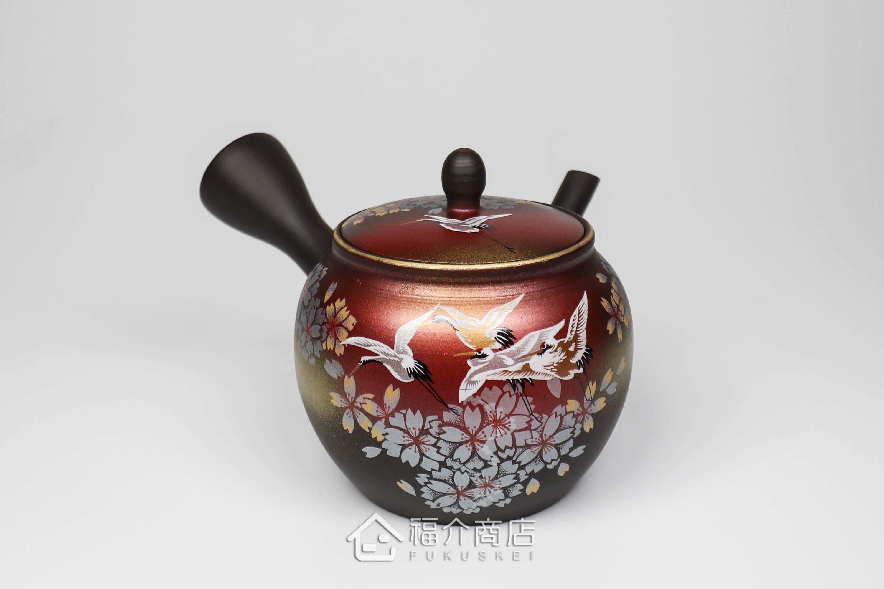 泡茶用的300ml櫻鶴造型陶壺