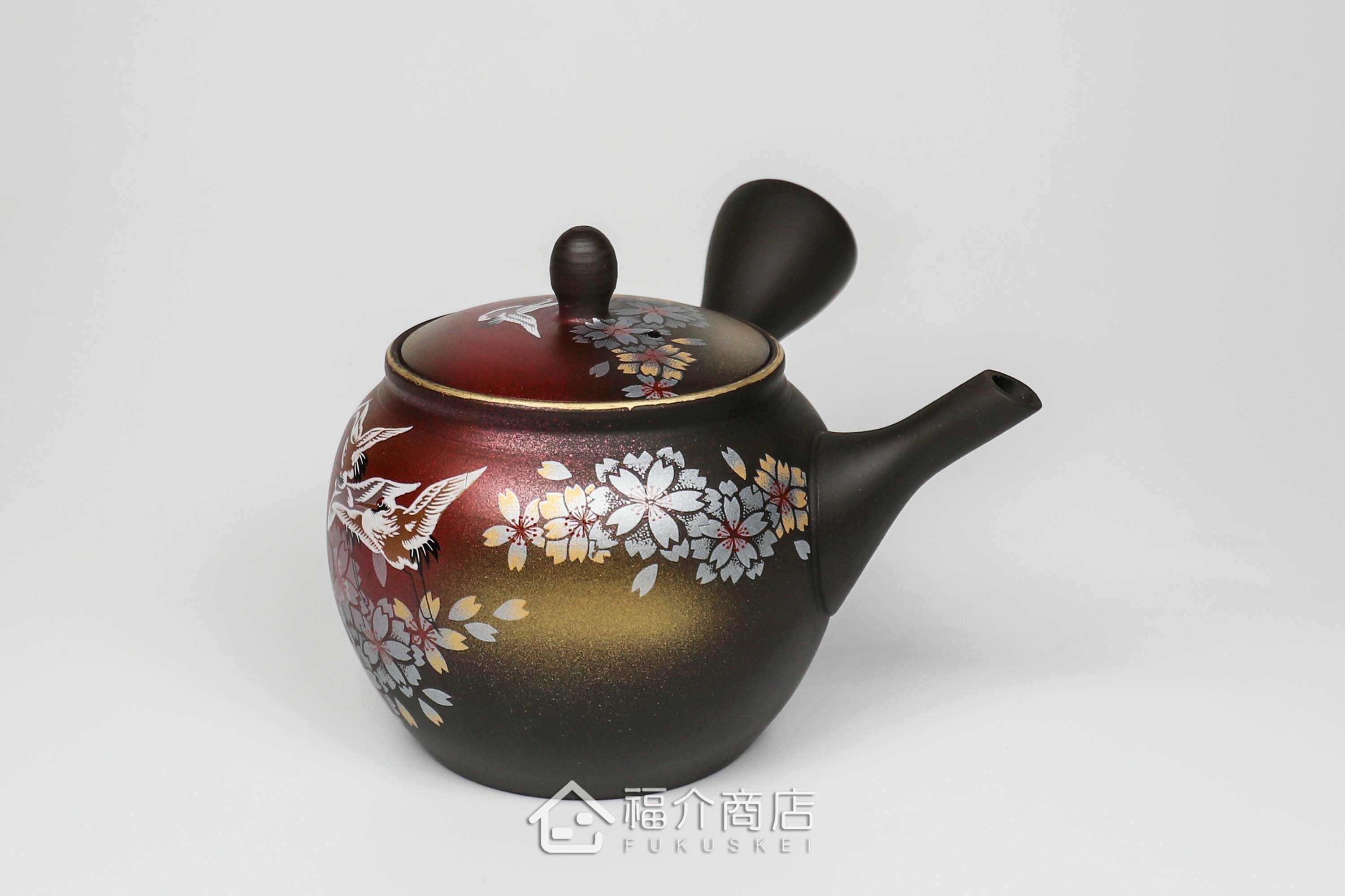 泡茶用的300ml櫻鶴造型陶壺