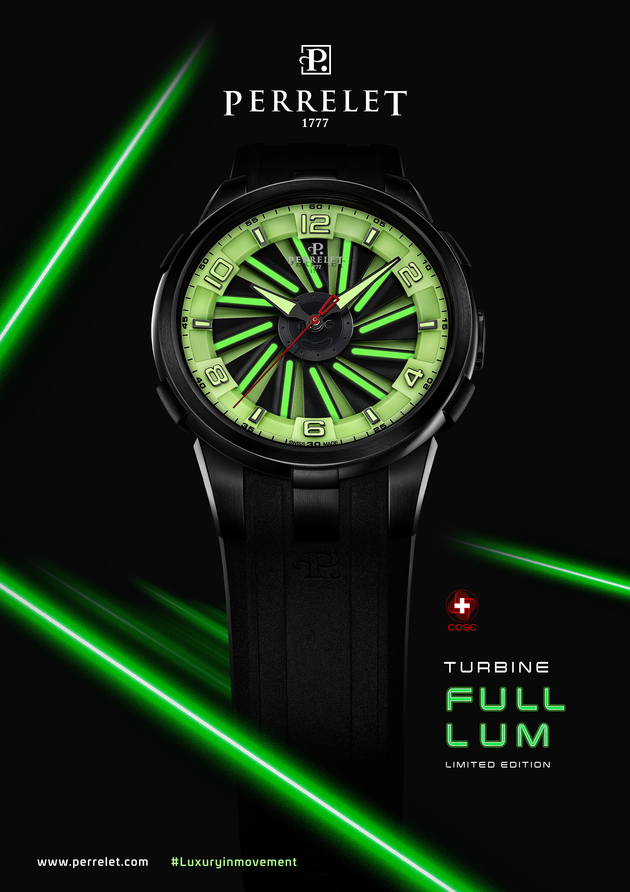 PERRELET 沛力錶 TURBINE FULL LUM LIMITED| A1098/S1