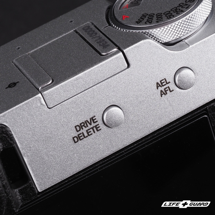 FUJIFILM X100VI  貼膜細節圖，LIFE+GUARD 專機專屬設計開版