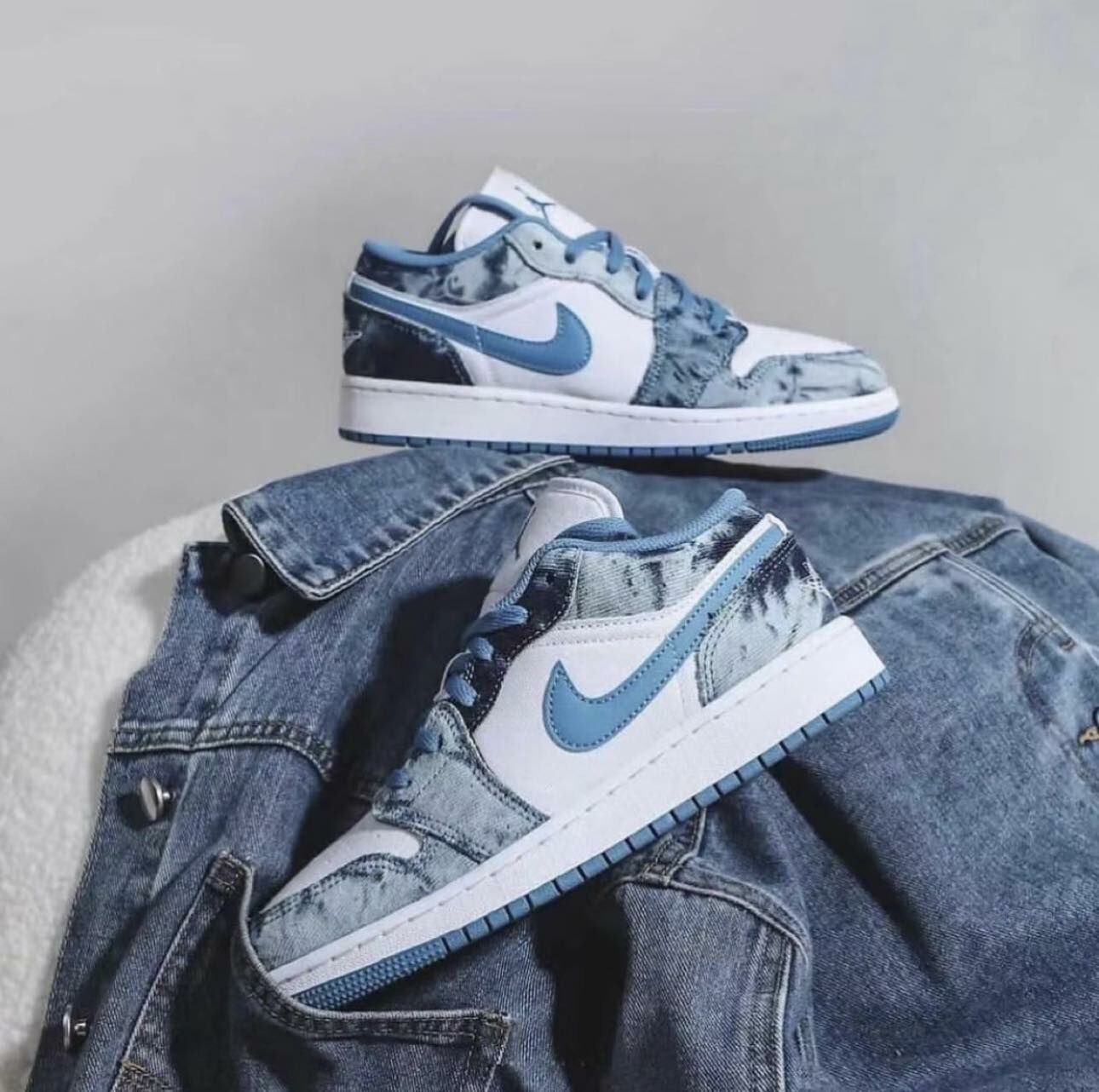 Nike AIR JORDAN 1 LOW "Washed Denim" 白藍 水洗丹寧